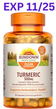 SUNDOWN NON-GMO TURMERIC 500MG   90 CAPS- SEE...