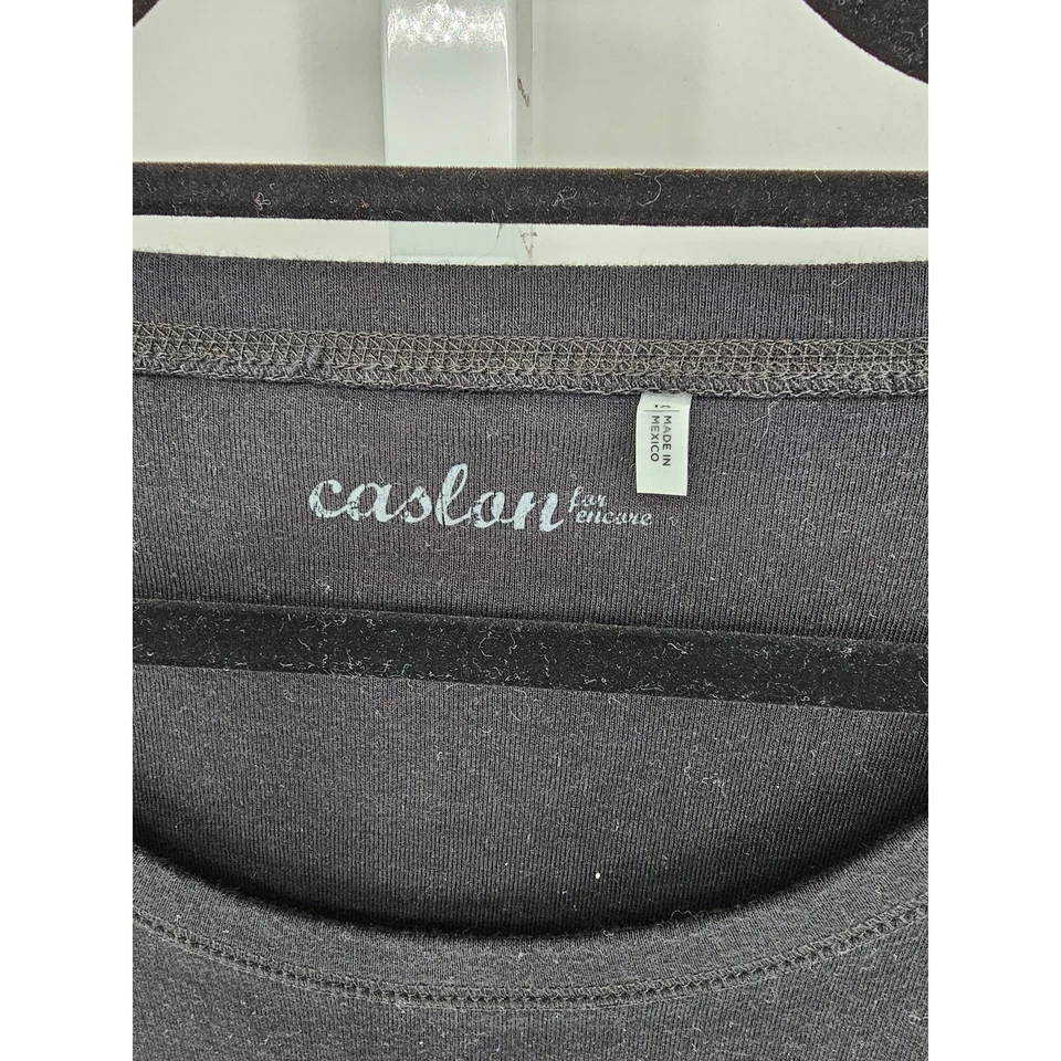 Camiseta Caslon Mujer Talla 1X Manga Corta Algodón Negro Sólido Foto 2 de 4