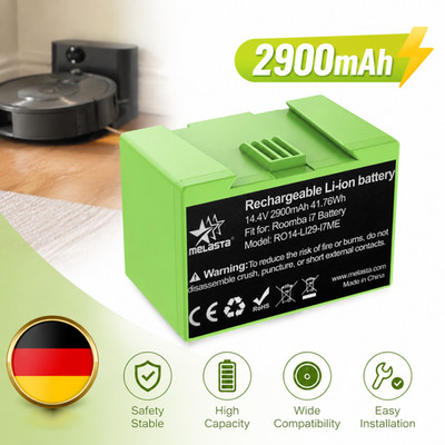 Roomba Akku für iRobot 2900mAh 14.4V Li-polymer i7 i7+ i3 i4+ e5 e6 Vacuum DE