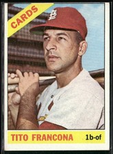 1966 Topps Tito Francona St. Louis Cardinals #163