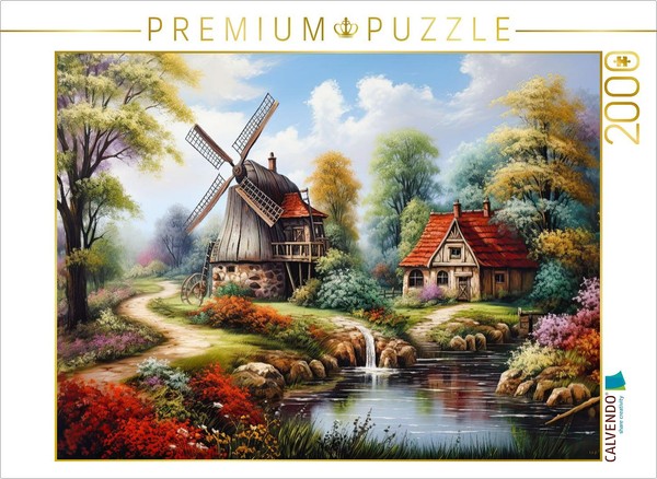 Calvendo Puzzle WindmüHle Am Bach | 2000 Teile Lege-GrößE 90X67Cm Foto-Puzzle Fü-image