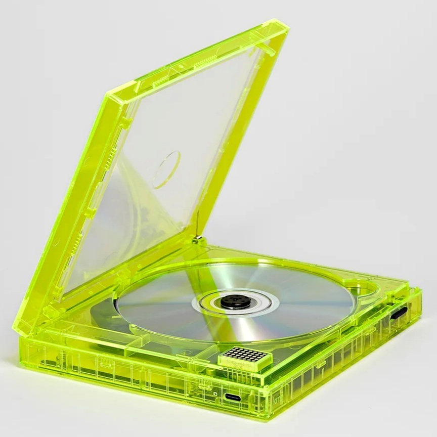 KM5 Instant Disk Audio CP1 NEON CLEAR YELLOW CD Player Limited