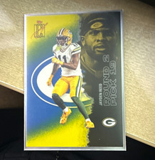 Panini Chronicles Jayden Reed Green Bay Packers Rookie Card #2 Round 2 Pick 19. rookie card picture
