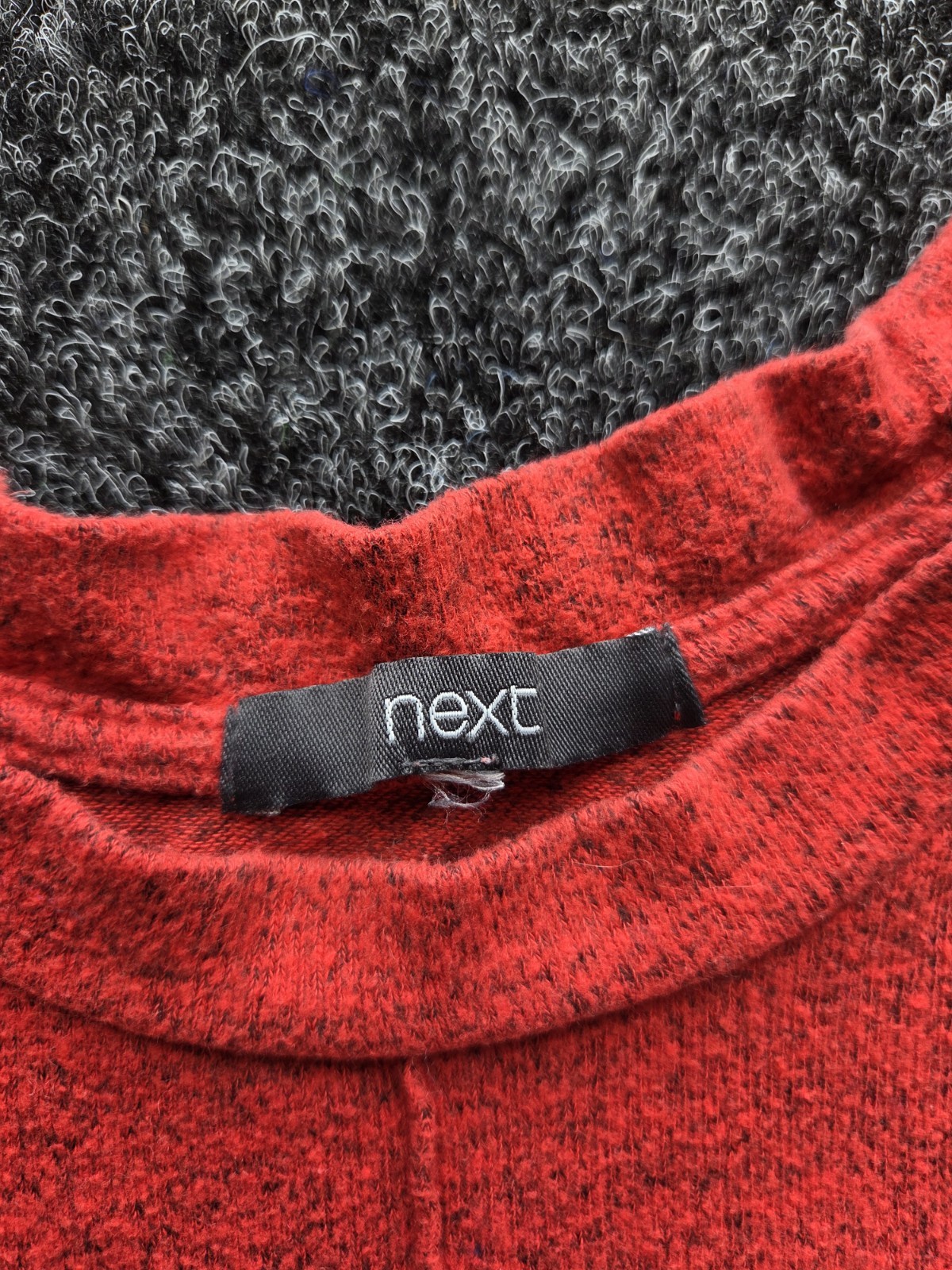 Red Long Sleeve Jumper with Pocket Detail Women’s Size 12 image 10