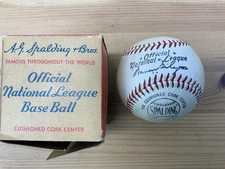 Vintage Spalding Warren Giles Official NL Baseball Game Used w/ Box Collectible