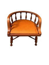 Antica Sedia A Pozzetto Con Braccioli Poltrona In Legno Epoca 800