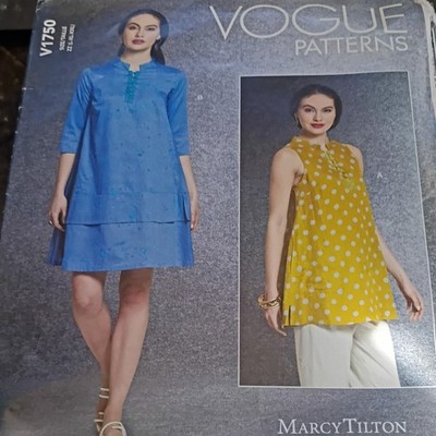 Vogue Patterns V1750 Tunic & Dress Sewing Pattern Adult Female Sizes 4-26