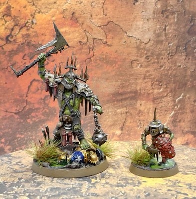 Pro Quality Painted Warhammer AOS Killaboss with Stab-Grot (Ready To Ship)