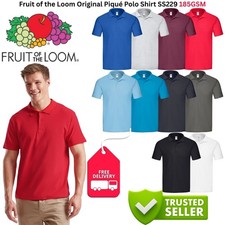 Image of Fruit of the Loom SS229 Original Piqué Polo Shirt 185GSM Mens Classic Fit
