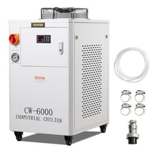 VEVOR Industrial Water Chiller CW-6000 15L 65L/min Laser Chiller with Compressor