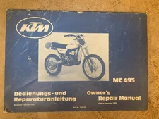1982 KTM MC 495 Owner's Repair Manual Vintage Motocross Owners White Lightning!