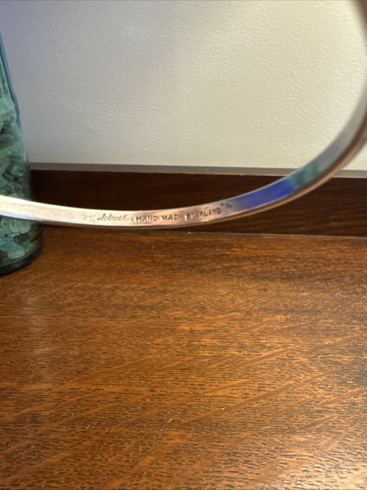 Hand Crafted - Sterling Silver Bangle Bracelet, S… - image 3