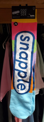 SNAPPLE x ODD SOX Crew Socks Size 8-12 Multicolor Rainbow Colorway