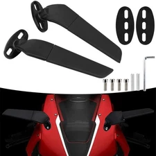 Fit For Yamaha YZF R1 R3 R6 Adjustable Side Mirrors Rearview Wind Wing Mirror