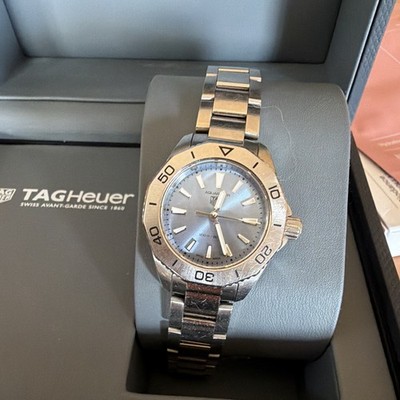 TAG Heuer Aquaracer Blue Sunburst Dial Quartz 300m Diver SS Bracelet w/Box