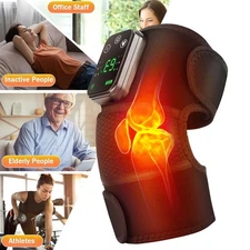 Electric Knee Massager Heated Vibration Knee Brace Pain Relief Knee Pad Gifts