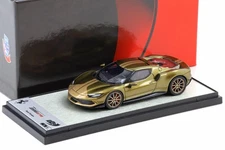1:43 BBR Ferrari 296 Assetto Fiorano Verde Volterra / Gloss Beige Stripe - Limit