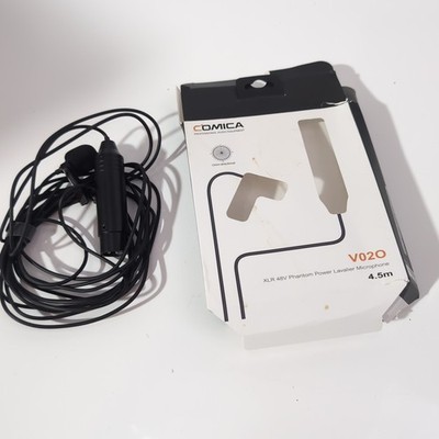 Comica XLR Microphone CVM-V02O 4.5m Omni-directional Lavalier 48v Phantom Power