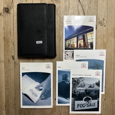 06-12 TOYOTA AURIS OWNERS MANUAL HANDBOOK PACK AND WALLET Print 2006  Ref19533