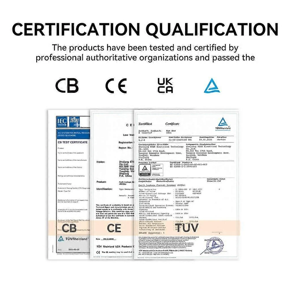 ETEK RCD RCCB Type A Electromechanic Residual Current Circuit Breaker 40A - Image 2 of 4