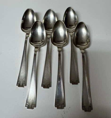 New ListingGorham Etruscan 5 7/8" LG TEASPOONS SET OF 6, Lion, Anchor, G, Sterling 5.26 oz