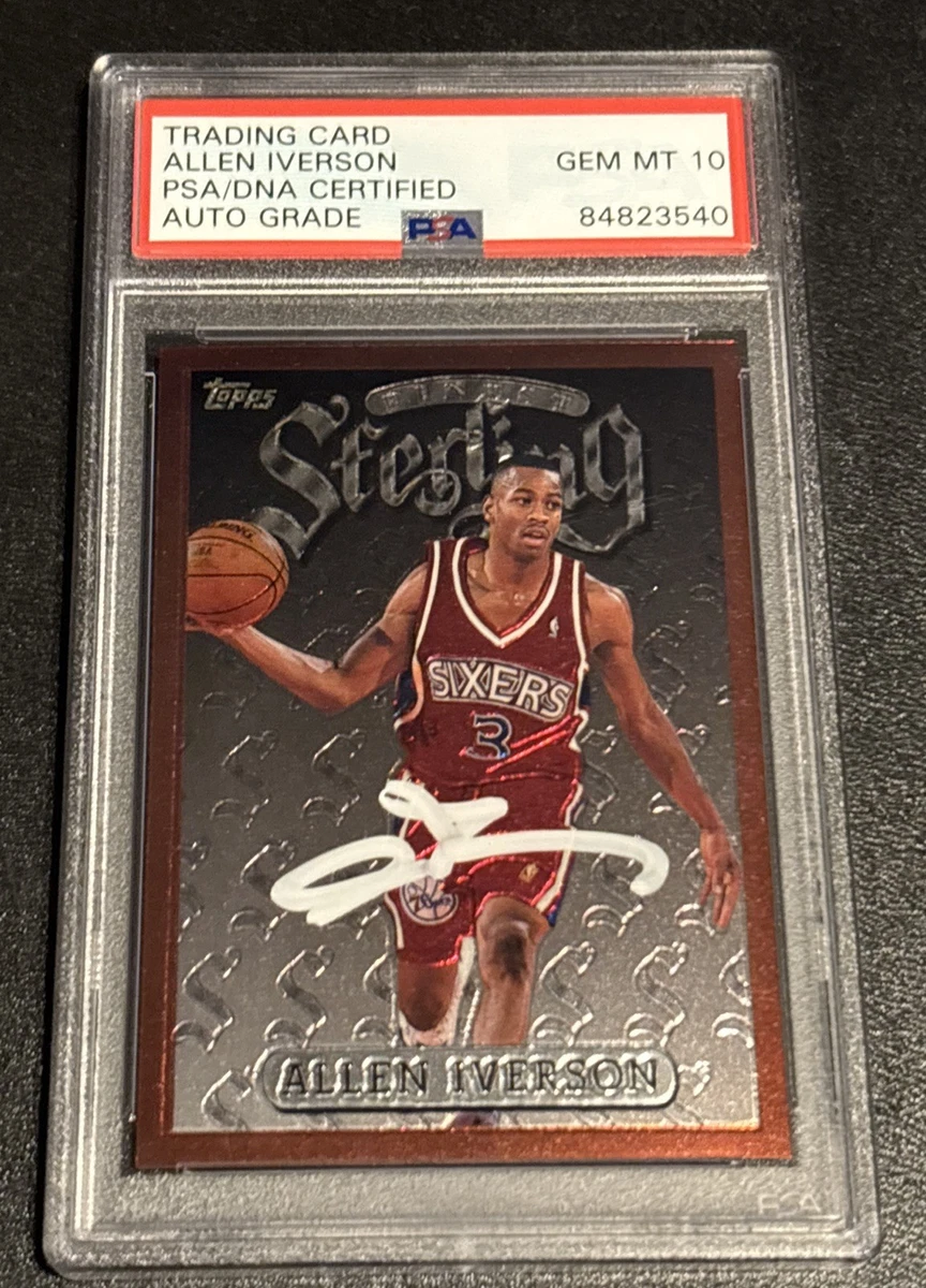 97 TOPPS NBA ALLEN IVERSON PSA10 アイバーソン Allen Iverson 1996-97 Topps Finest Gold RC PSA 9 Gem 10 Auto PSA
