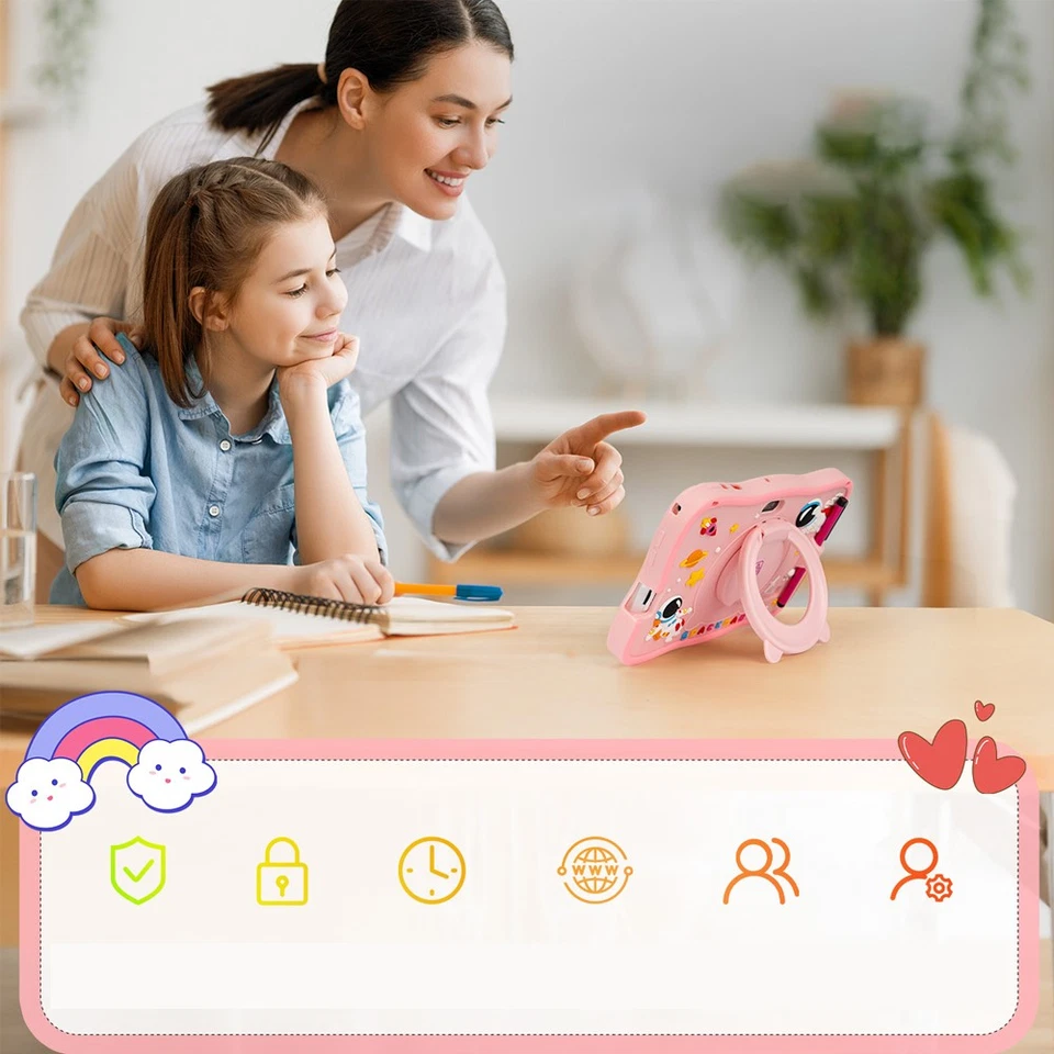 Kinder Tablet 7 Zoll Android 14 System 4GB RAM 64GB ROM Dual Kamera WLAN Gift - Bild 4 von 4