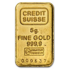 5 gram Gold Bar - Secondary Market .9999 Fine Gold - Design Varies 5416.05 per troy oz