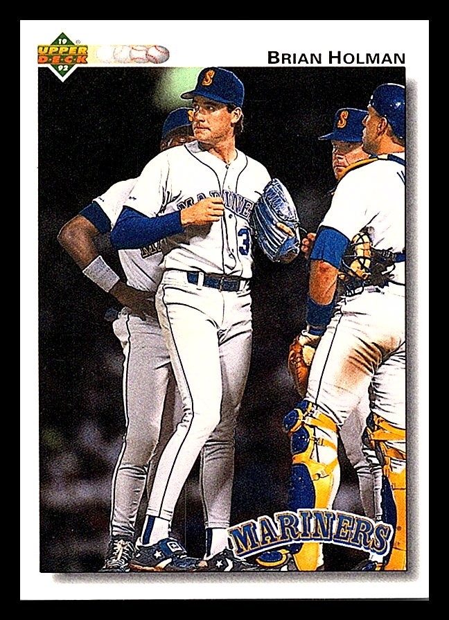 1992 Upper Deck #595 Brian Holman Factory Set Gold Hologram