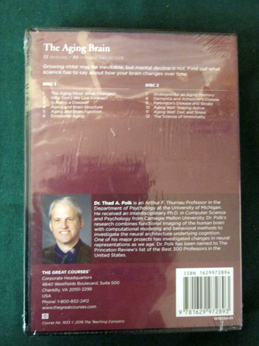THE AGING BRAIN - GREEAT COURSES - 2 DVD DISCS - with GUIDEBOOK - BRAND NEW - Imagen 2 de 2