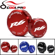 Brake Fluid Reservoir Cover Cap For YAMAHA YZF-R6 2009-2022 Front Rear YZF R6