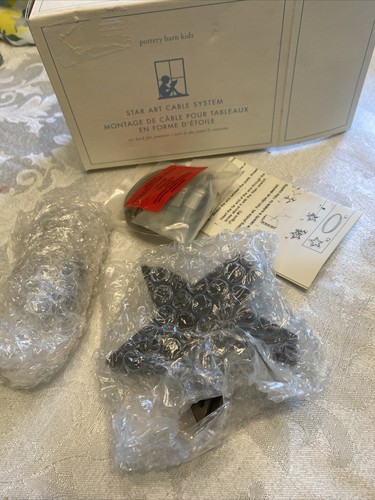Pottery Barn Kids Chocolate Brown Star Art Cable System Hang 10 Items - Picture 4 of 4