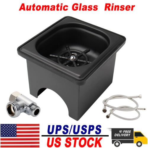 Automatic Espresso Glass Rinser Milk Tea Coffee Cup Washer Sink with Side Spray