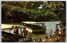 Kauai Hawaii~Wailua River~Riverboat to Fern Grotto~1950s Postcard