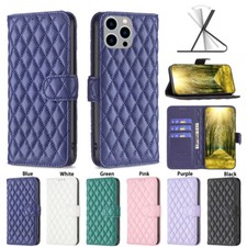 For iPhone 17 16 15 14 13 Magnetic Leather Flip Stand Card Wallet Case