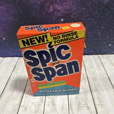 Vintage Spic and Span Floor Cleaner Box Sealed Unopened Unused 27