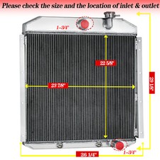 4-row Aluminum Radiator For 1955-1959 Gmc Truck 4.4l 5.2l 5.3l 5.7l 6.1l At8559