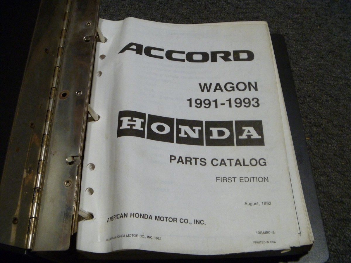 HONDA ACCORD パーツカタログ 1991 1992 1993 Honda Accord Wagon Parts Catalog Manual EX LX