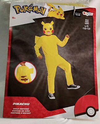 Disguise Pokemon Pikachu Classic Halloween Child Costume Large (10-12) Pre-owned