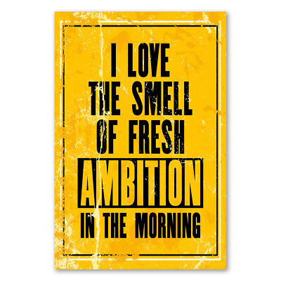 Postereck 1651 Poster Leinwand Plakat, I Love The Smell Motivation Spruch
