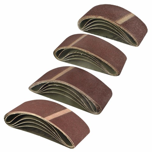 Belt Power Finger File Sander Abrasive Sanding Belts 400mm x 60mm 120 Grit 5 Pk SIL036