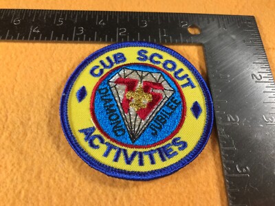V2-14 BOY SCOUTS OF AMERICA PATCH - CUB SCOUT ACTIVITIES - 75 DIAMOND JUBILEE 