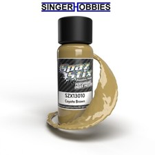 SPAZ STIX SZX13010 Coyote Brown Airbrush Ready Paint, 2oz Bottle HRP
