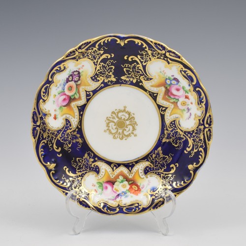 Stunning Coalport Porcelain Adelaide Tea & Coffee Cup & Saucer Trio c.1835 - Picture 11 of 13