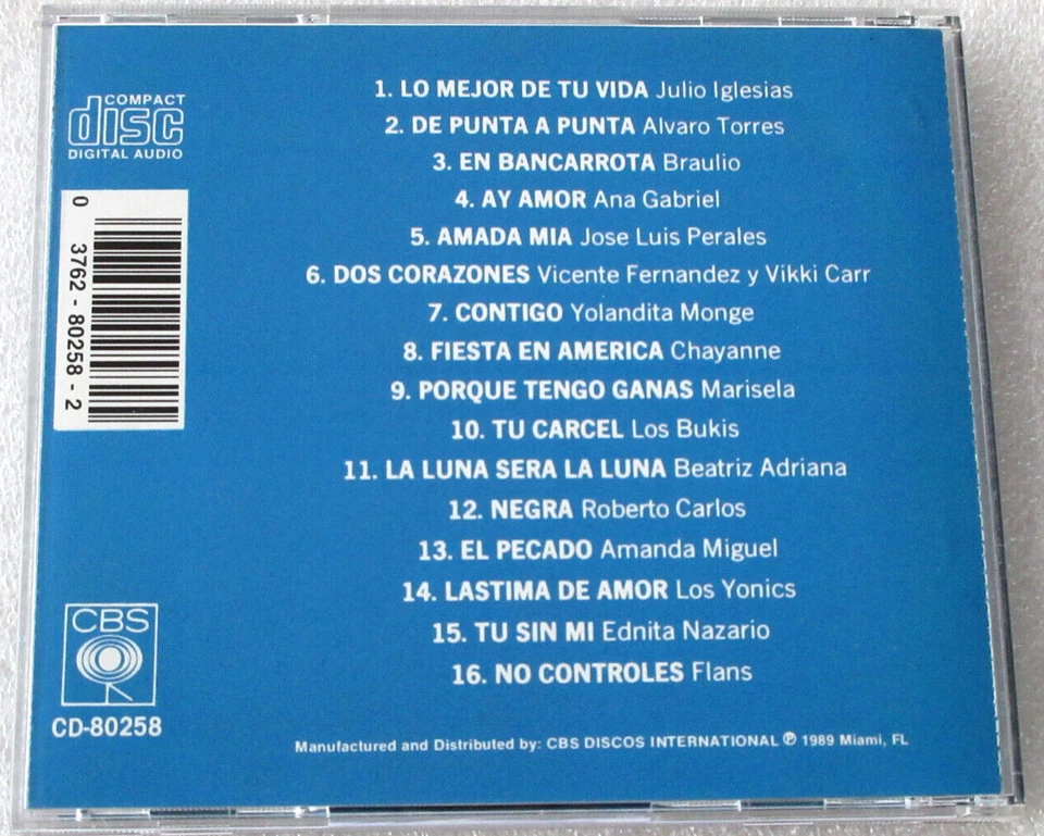 16 ESTRELLAS DE ORO   VARIOS ARTISTAS / EXITOS CD 1989 CBS US LATIN POP OOP. - Image 3 of 4