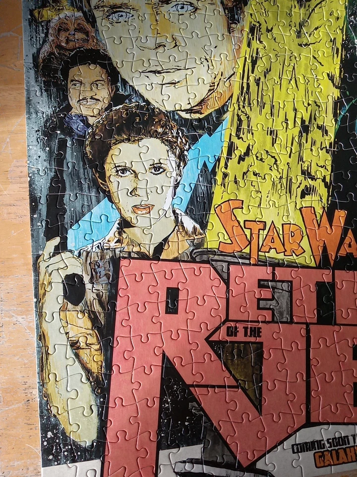 -*{J69} Rompecabezas de 500 piezas Star Wars Return Of The Jedi de colección usado pero completo Foto 4 de 4