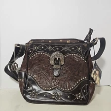 American West Annie's Secret Collection Leather Western Shoulder Bag Cowgirl