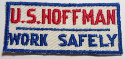 1950s-60s U.S. Hoffman Machinery Corp. Work Safely Employee Uniform Patch Badge