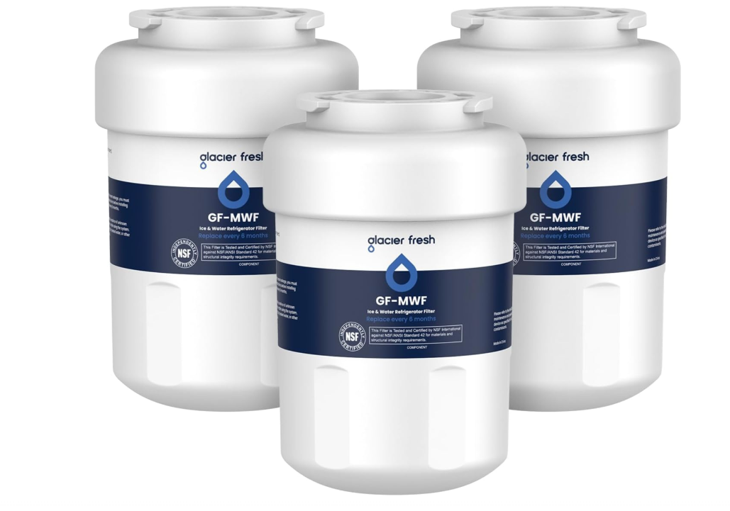 3-Pack GLACIER FRESH GF-MWF Refrigerator Water Filter for GE Kenmore 9991 F7, Ice & Water Replacement