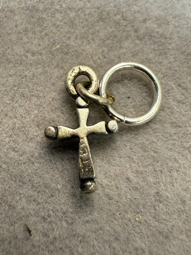 Vintage St. Teresa Christ Cross Collectible Sterling Silver Charm Pendant 6326 - 第 1/2 張圖片